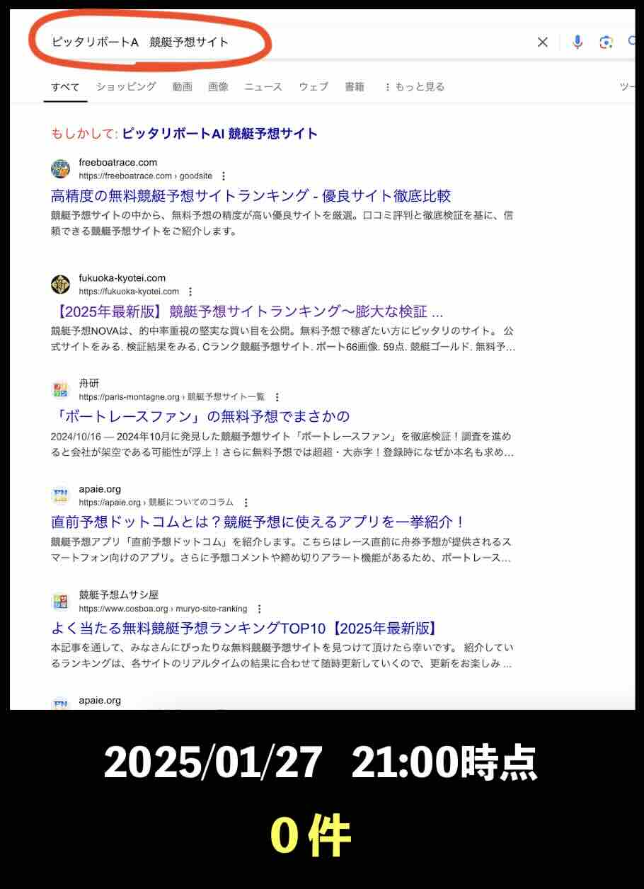 ピッタリボートAの情報検索結果
